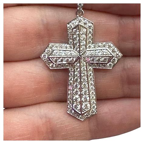 cartier gold cross necklace|cartier cross necklace diamond.